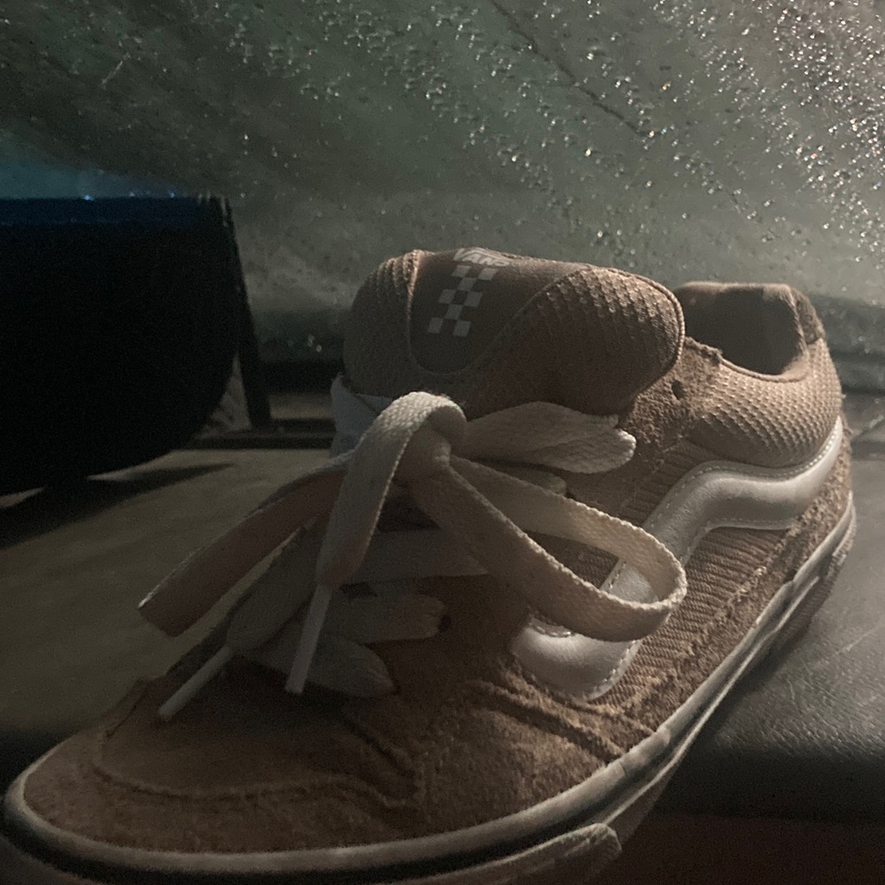 Vans Kids Beige and White Sneakers
